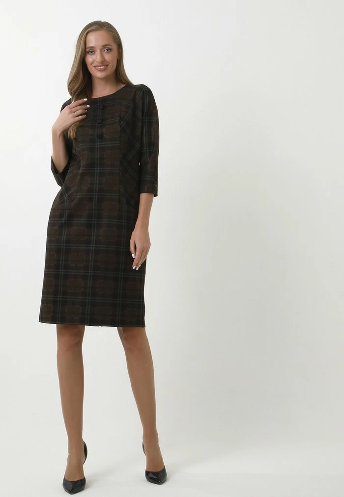 Madam-T INSIGMA - Robe De Jour - Schwarz Senf 6 Madam-T INSIGMA - Robe De Jour - Schwarz Senf – Image 6