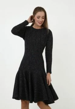 Madam-T SAMARA - Robe Pull - Blau/ingwer