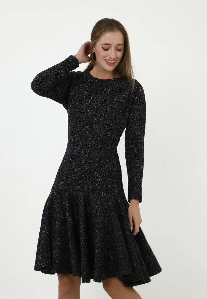 Madam-T SAMARA - Robe Pull - Blau/ingwer 1 Madam-T SAMARA - Robe Pull - Blau/ingwer