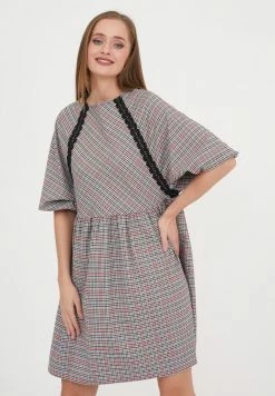 Madam-T ADAMASA - Robe De Jour - Grüner Zig Rot