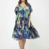 Madam-T Robe De Jour - Kornblume Blau Lila