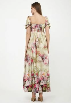 Madam-T AMORESSA - Robe Longue - Olive, Pink -Madam-T Soldes 2022 61a68a481c8949fb96cc3c39f0f80eaf