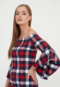 Madam-T SABINA - Robe Fourreau - Blau / Birkhite -Madam-T Soldes 2022 62ee20fffc964f0bb87d549bea00a2f5