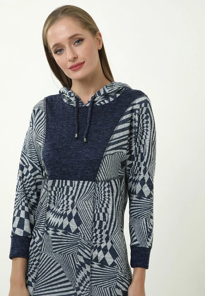 Madam-T ZLATA - Robe Fourreau - Grau/blau 5 Madam-T ZLATA - Robe Fourreau - Grau/blau – Image 5