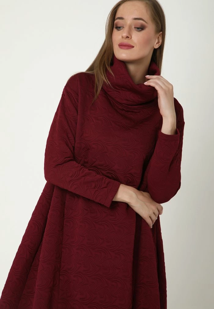 Madam-T Robe En Jersey - Weinrot 5 Madam-T Robe En Jersey - Weinrot – Image 5