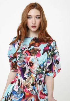 Madam-T Robe De Jour - Hellblau, Fuchsia -Madam-T Soldes 2022 63d81157126c46e9924dbd83e6797e21