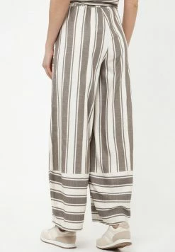 Madam-T CABULA - Pantalon Classique - Hellbraun/weiß -Madam-T Soldes 2022 63ee494a05814efd9fa426ab395baf0c