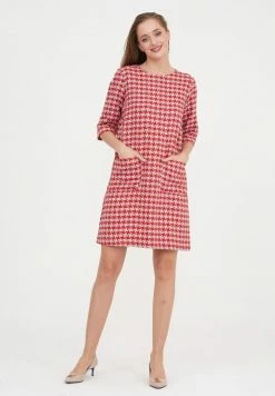 Madam-T MILANIA - Robe De Jour - Grüner Zig/ Rot