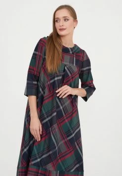 Madam-T JULIE - Robe De Jour - Grün/ Rot -Madam-T Soldes 2022 64c0734d82b6465383322896ec39d09d