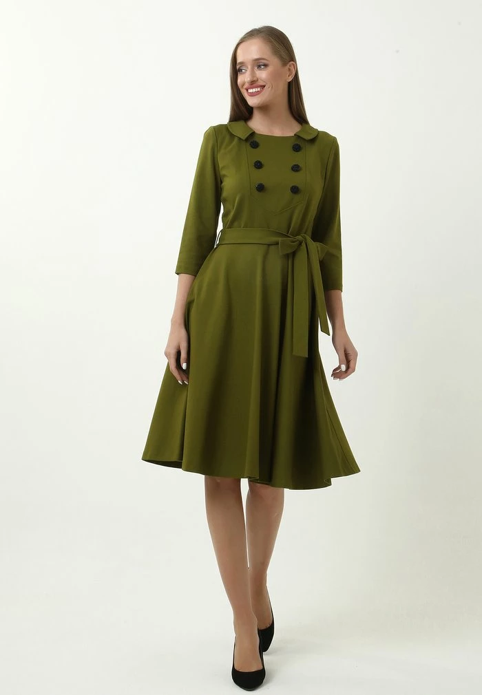 Madam-T VESTA - Robe De Jour - Khakifarben 3 Madam-T VESTA - Robe De Jour - Khakifarben – Image 3