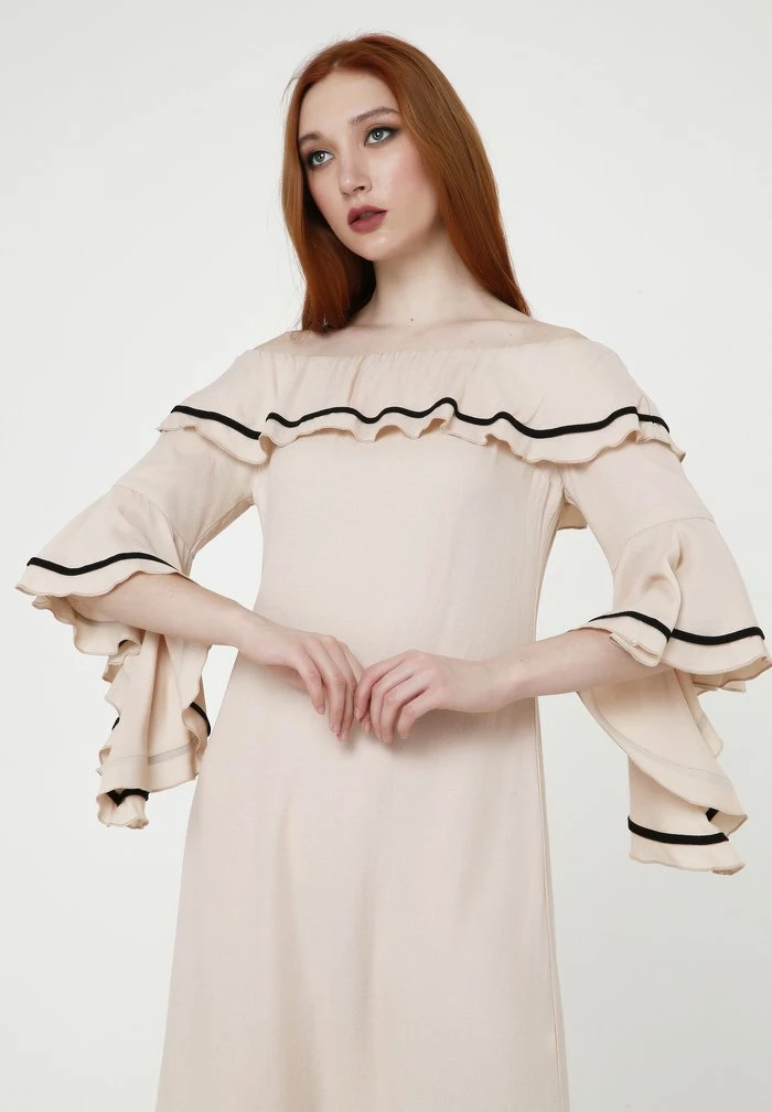 Madam-T SALLY - Robe De Jour - Beige 4 Madam-T SALLY - Robe De Jour - Beige – Image 4