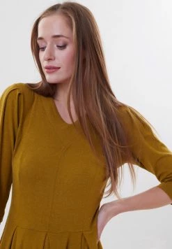 Madam-T Robe Fourreau - Senf -Madam-T Soldes 2022 65d710c0630f4e03a6d6afcd89791216