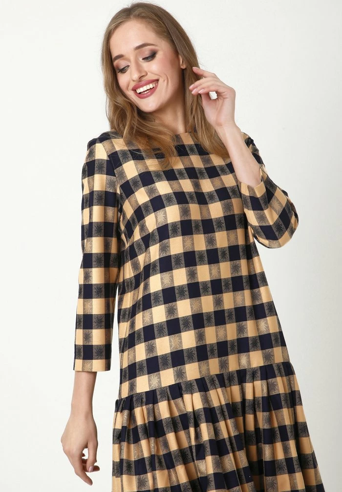 Madam-T OTTILIANA - Robe De Jour - Beige, Blau 5 Madam-T OTTILIANA - Robe De Jour - Beige, Blau – Image 5