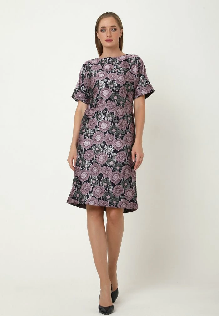 Madam-T JUDY - Robe Fourreau - Blau, Lila 2 Madam-T JUDY - Robe Fourreau - Blau, Lila – Image 2