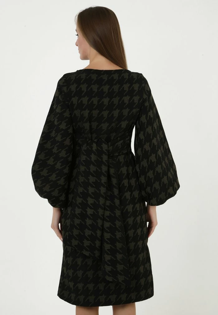 Madam-T ULANA - Robe De Jour - Schwarz/khaki 3 Madam-T ULANA - Robe De Jour - Schwarz/khaki – Image 3