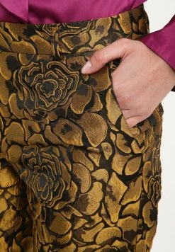 Madam-T MARIO - Pantalon Classique - Schwarz/senf -Madam-T Soldes 2022 664ab064046d4b89b85bfe60ca77416e