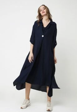 Madam-T GILBERTA - Robe Chemise - Blau