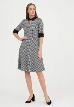 Madam-T LUFINA - Robe De Jour - White/black -Madam-T Soldes 2022 666774b2e2d54032b7cb6fd837bfaba9