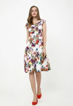 Madam-T LAGUNA - Robe De Jour - Beige, Lila