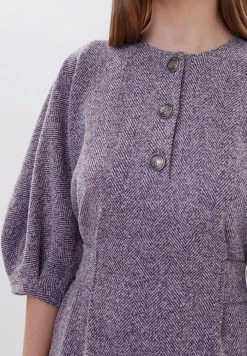 Madam-T BRUNILDA - Robe Fourreau - Blauddk / Lila -Madam-T Soldes 2022 66ba7632907642a4b1040ce4839687b3