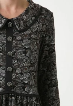 Madam-T KLEID BELLA - Robe Chemise - Schwarz, Braun -Madam-T Soldes 2022 66f2ecb86141404fba204a5472e95840