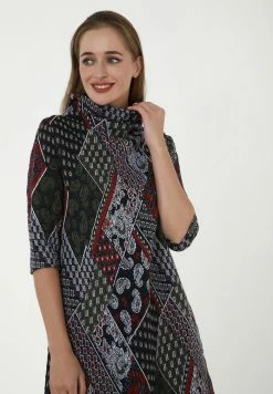 Madam-T LEELINA - Robe De Jour - Khaki, Rot -Madam-T Soldes 2022 67121c6eb6a84f8299fa922d8525552b