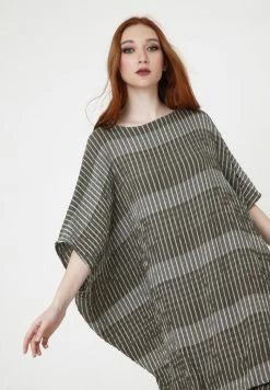 Madam-T Robe De Jour - Khaki, Weiß -Madam-T Soldes 2022 674ede256e2d46dc86ea99800b4ce608