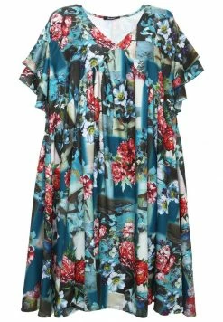 Madam-T Robe De Jour - Aqua Rot -Madam-T Soldes 2022 679a23c5c2d94ef98ab7c5745ca37054