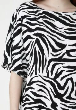 Madam-T ASHLEY - Robe De Jour - Schwarz Weiß -Madam-T Soldes 2022 67a009e9f7a5403080449bba70a25b7e