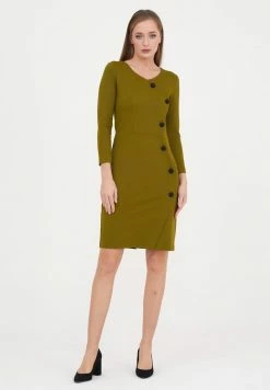 Madam-T BURNLEY - Robe Fourreau - Khakifarben