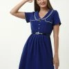 Madam-T Robe En Jersey - Blue