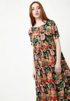 Madam-T ABELYA - Robe De Jour - Schwarz, Orange -Madam-T Soldes 2022 6838715a7e1c45ccb462773bed2f604a