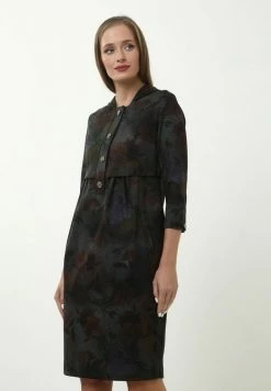 Madam-T VETRA - Robe Fourreau - Grau, Braun