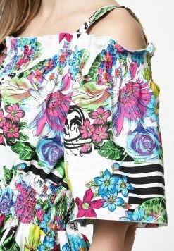 Madam-T FERANA - Robe De Jour - Weiß, Hellblau -Madam-T Soldes 2022 68731942989448c2ae077ffaeccfd200