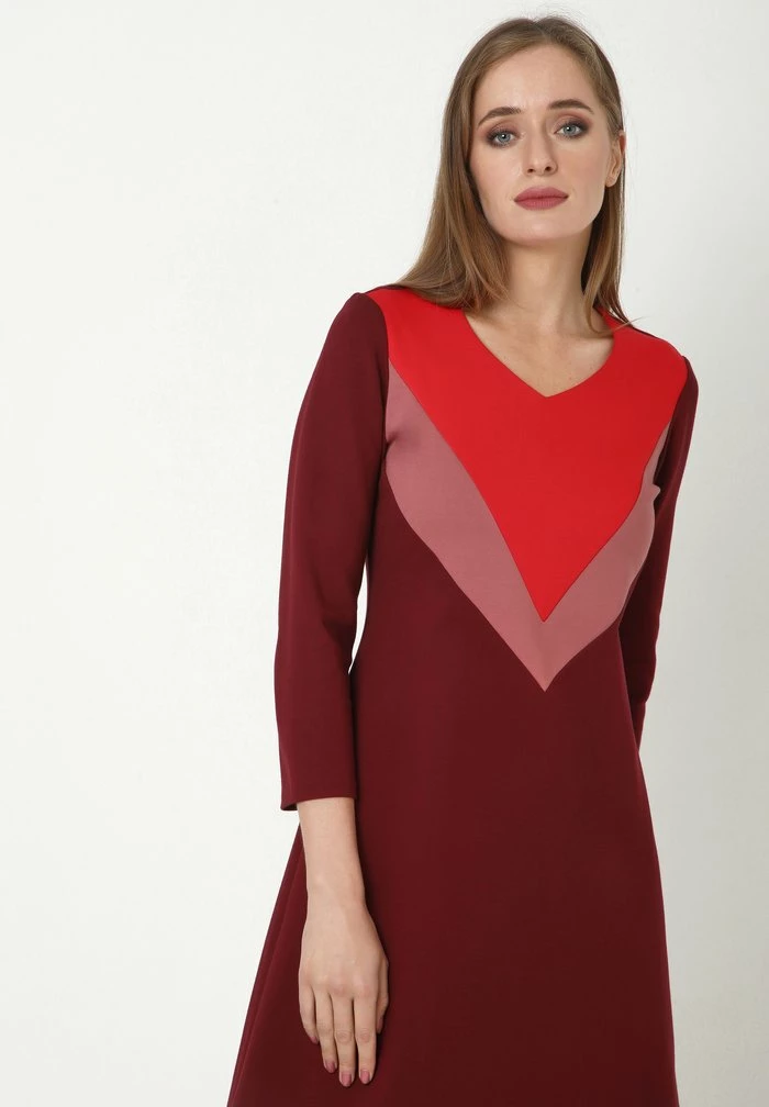 Madam-T DGINI - Robe En Jersey - Weinrot, Koralle 5 Madam-T DGINI - Robe En Jersey - Weinrot, Koralle – Image 5