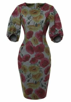 Madam-T Robe Fourreau - Grau/ Senf -Madam-T Soldes 2022 68ea56fbd7ac40ed86c03284bbf2bdf6