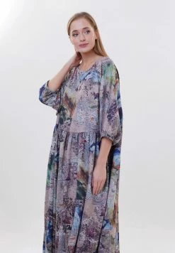 Madam-T HANITESSA - Robe De Jour - Dunkelbeige Blau -Madam-T Soldes 2022 690efc8974e14d7baf93cfde95948f54