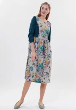 Madam-T SHARLIS - Robe De Jour - Grün Gold/grün -Madam-T Soldes 2022 6947094fa0ff4cfe87488e9298e7b31d