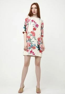 Madam-T MILANA - Robe De Jour - Beige, Rot