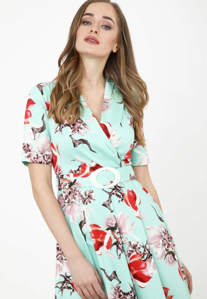 Madam-T NENSI - Robe De Jour - Ro/ Hellgrün 5 Madam-T NENSI - Robe De Jour - Ro/ Hellgrün – Image 5