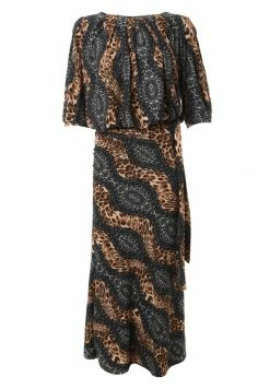 Madam-T Robe Longue - Braun, Grau -Madam-T Soldes 2022 69d76c1b54e846e9afc944282021e9cd