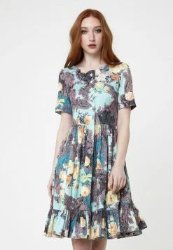 Madam-T CHIARA - Robe De Jour - Light Green /multi Coloured