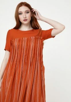 Madam-T Snura - Robe De Jour - Ingwer, Weiß -Madam-T Soldes 2022 6ae9422900cf4cddbe904ebaa5f4cbe7