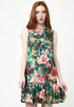 Madam-T GAISA - Robe De Jour - Grün, Koralle -Madam-T Soldes 2022 6af6275880a34ff4ad07bdd0dd95b5b5