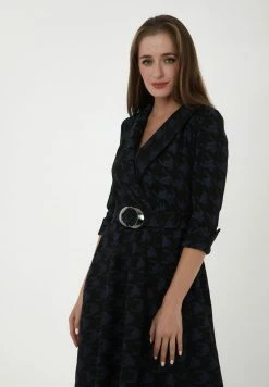 Madam-T NENSI - Robe De Jour - Schwarz, Blau -Madam-T Soldes 2022 6b5c3220b7564585a0c2208747be3fe7