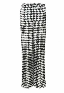 Madam-T Pantalon Classique - Weiß Schwarz -Madam-T Soldes 2022 6b8c02673afa445b8567a12e17773b89