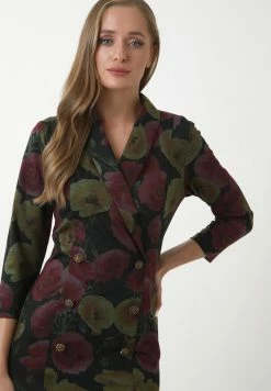 Madam-T KONTATA - Robe Fourreau - Schwarz/weinrot -Madam-T Soldes 2022 6bbf7b6a33c24c1c8ed6167c003a9d3c