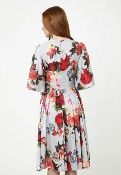 Madam-T Robe De Jour - Grau Rot -Madam-T Soldes 2022 6be53fd6b23d4144ba46baa0250ba672