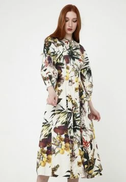 Madam-T Robe De Jour - Milchig, Gelb