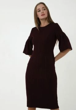 Madam-T DEGA - Robe Fourreau - Pflaume